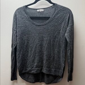 Madewell Charcoal Long Sleeve Women's Top 50% Wool Size XXS